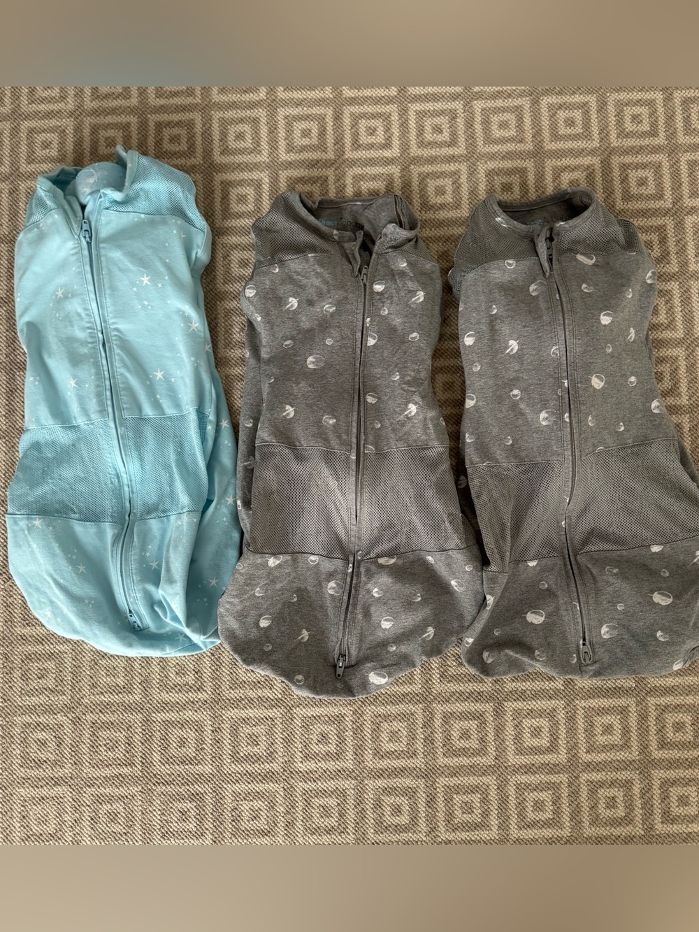 Happiest Baby Sleepea Baby Swaddle, Set of 3, Star Prints, Size S